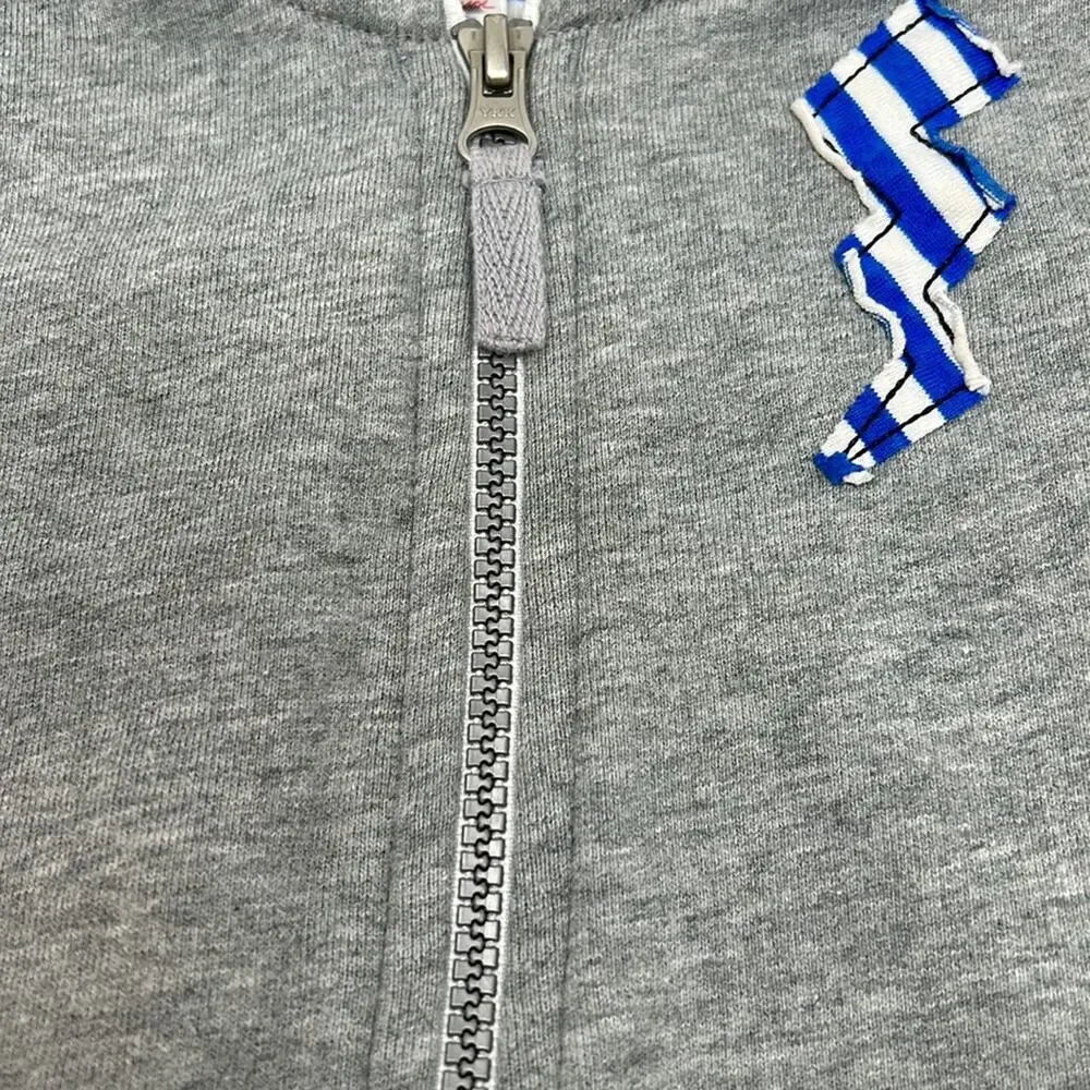 Hanna Andersson Boys Gray Full Zip Hoodie Size 80 (2)